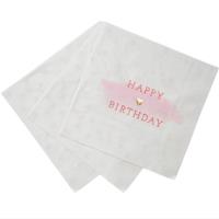 Pink Happy Birthday Napkin
