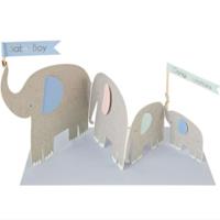 Concertina Elephants Card