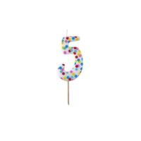 Pick & Mix Polka Dot Spotty Candle Number 5