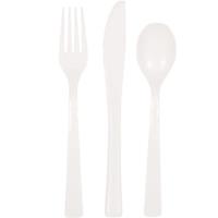 18 Assorted Cutlery White