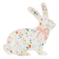Elegant Floral Bunny Shaped Plates