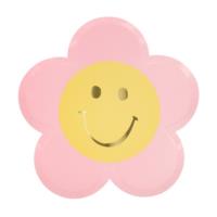 Happy Face Flower Plates