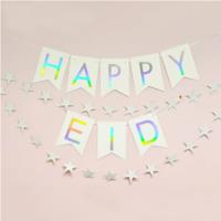 Happy Eid Pennant Banner Holographic Foil