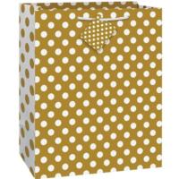 Large Glossy Gold Dots Gift Bags