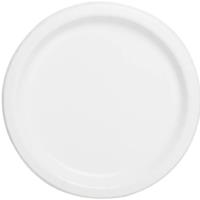 Bright White Round Plates 9