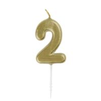 Gold Number Candle 2