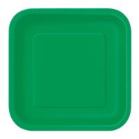Emerald Green Square Plate 9