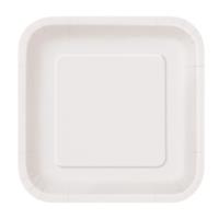 Bright White Square Plates 9