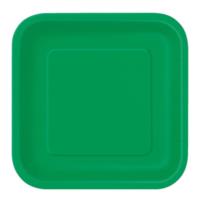 Emerald Green Square Plate 7