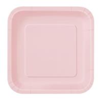 Pastel Pink Square Plate 9