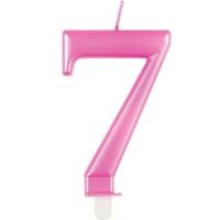 Met Pink Number 7 Birthday Candle