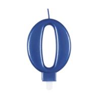 Met Blue Number 0 Birthday Candle