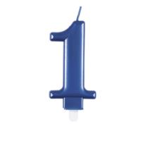 Met Blue Number 1 Birthday Candle