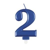 Met Blue Number 2 Birthday Candle