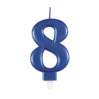 Met Blue Number 8 Birthday Candle