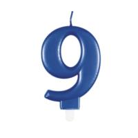 Met Blue Number 9 Birthday Candle