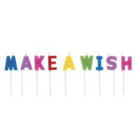 Rainbow Make A Wish Letter Pick Birthday Candles