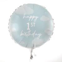 Blue Happy 1st Birthday Balloon