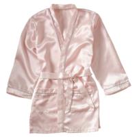 Pink Satin Embroidered Dressing Gown - 7-9yrs