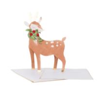 Festive Reindeer Stand Up Christmas Card