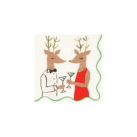 Mr. & Mrs. Reindeer Small Napkins