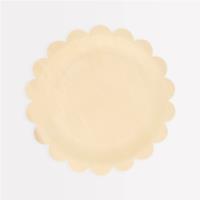 Small Wooden Scalloped Plates