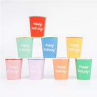 Mixed Happy Birthday Cups