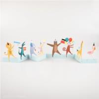 Animal Parade Concertina Greeting Card