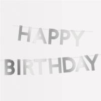 Silver Scallop Happy Birthday Garland 