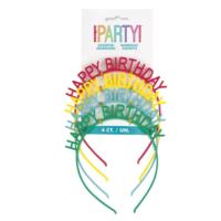 Happy Birthday Headbands - Pack of 4