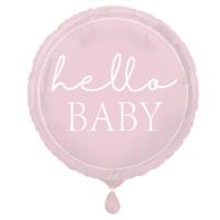 Hello Baby Pink Foil Balloon 18