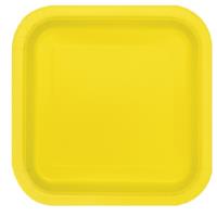 Yellow Square Plates 9