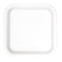 Bright White Square Plates 9