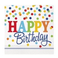 Rainbow Polka Dot Luncheon  Napkin - Pack Of 16