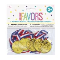 Winner Gold Medal Party Favours - Pack Of 5