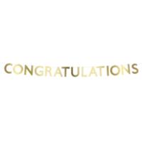 Gold Scallop Congratulations Garland