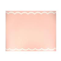 Scalloped Edge Pink Table Runner