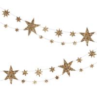Eco Glitter Stars Garland