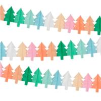 Tissue Paper Christmas Tree Garland