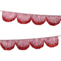 Pink Tinsel Scallop Garland