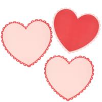 Scalloped Heart Paper Placemats - Pack of 12