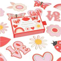 Groovy Love Shaped Stickers - Pack of 25