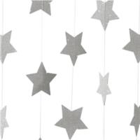 Metallic Perfection - Silver Star Garland