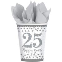 25th Silver Wedding Anniversary Cups