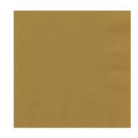 Gold Solid Large Napkins - Pack of 20