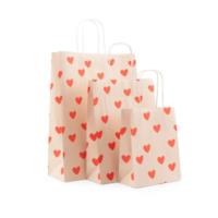 Handdrawn Hearts Paper Gift Bag