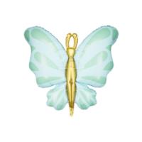 Mint Butterfly Foil Balloon