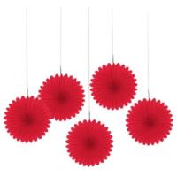 Mini Red Hanging Fans