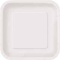 Bright White Square Plates 9