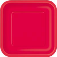 Ruby Red Square Plate 9